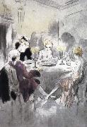 Louis Lcart Dinner oil painting artist
